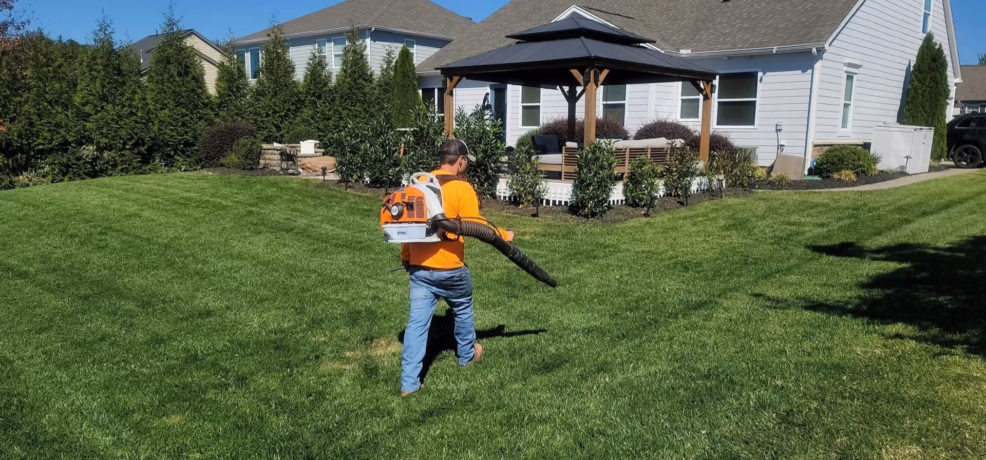 Lawn care technician using ProValet
